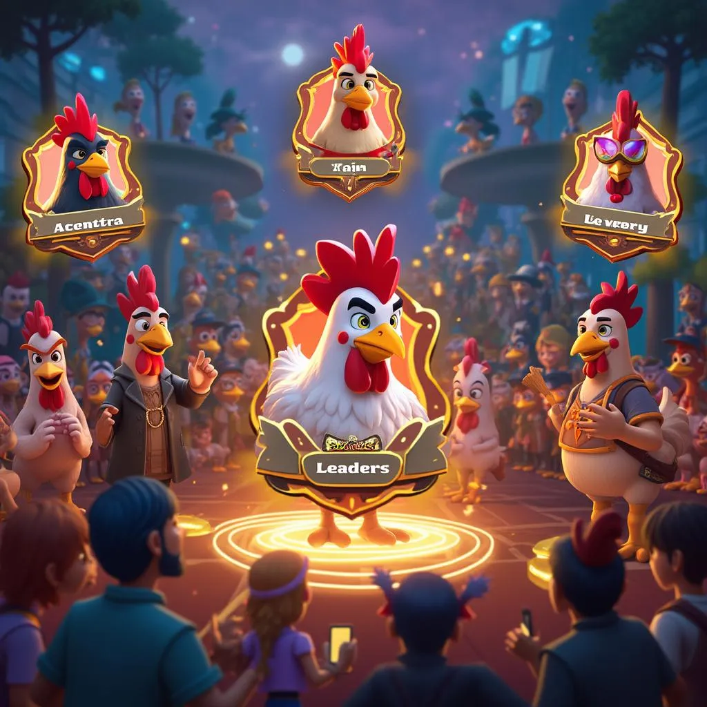 Screenshot of a Chicken Road online community tournament with many players